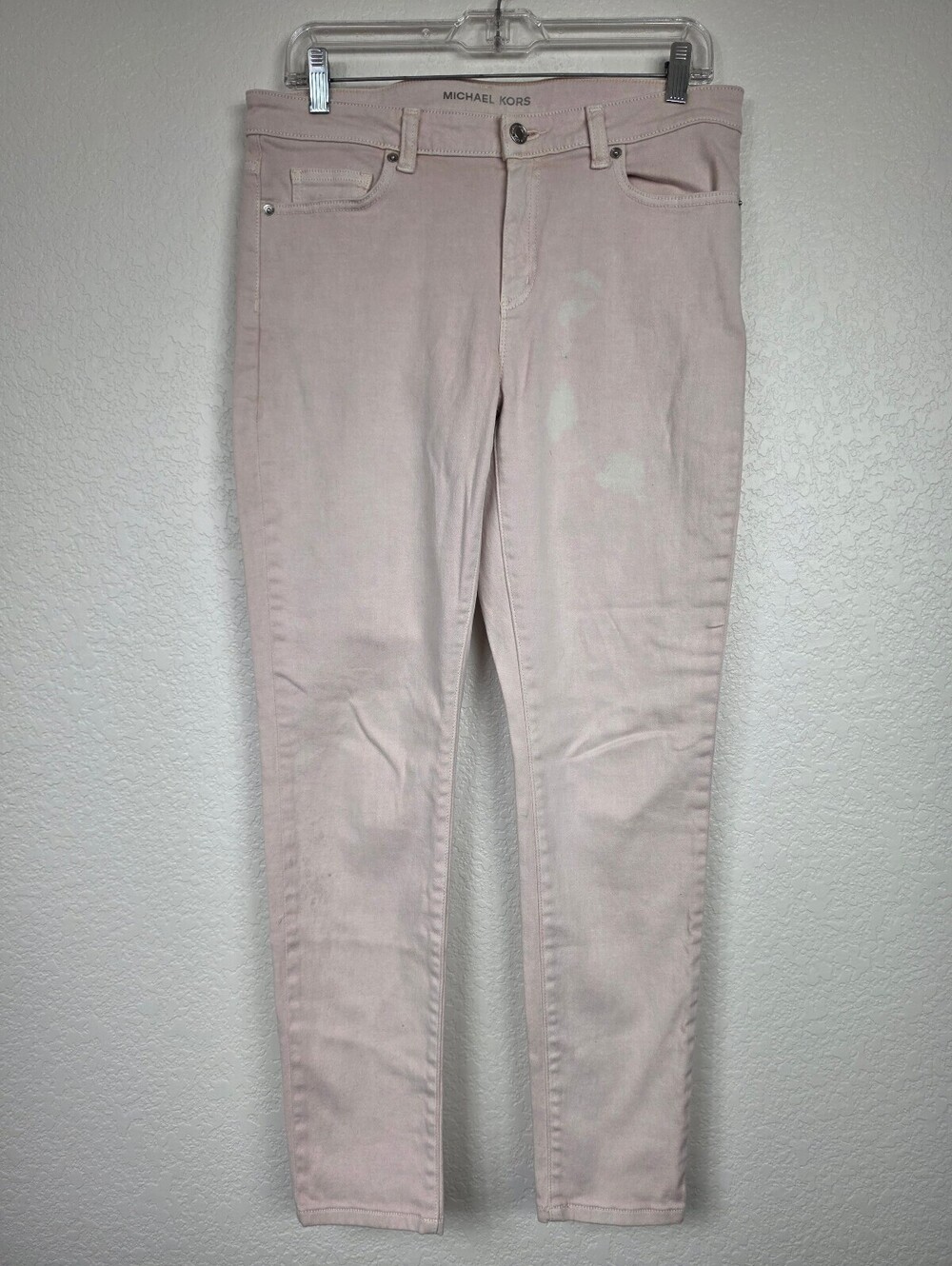 Michael Kors Izzy Skinny Jeans in Light Pink Size 10